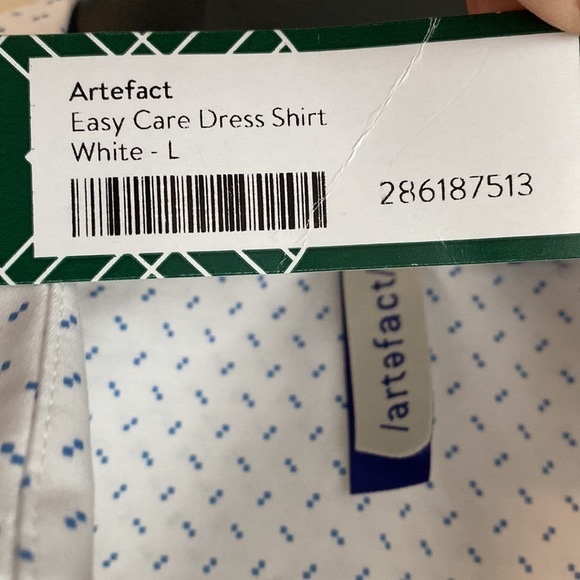 Men’s Crisp White Shirt w pattern from Stitch Fix L - Picture 5 of 6